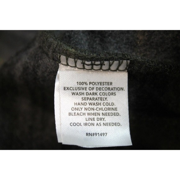 John Wayne Shirt Fleece Jacket size 2XL Green Plaid Mock 1/4 Snap Up Long Sleeve - Picture 8 of 8